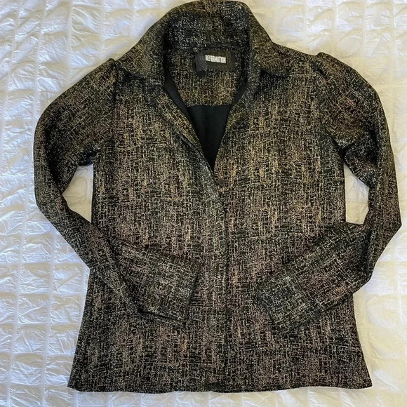 Reformation metallic thick  button down top - Picture 1 of 6
